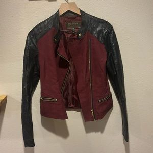 Red and Black pleather jacket